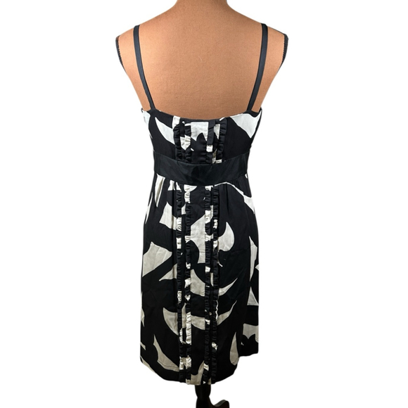Diane von Furstenberg Black White Mini Dress Size 6 - Picture 3 of 9